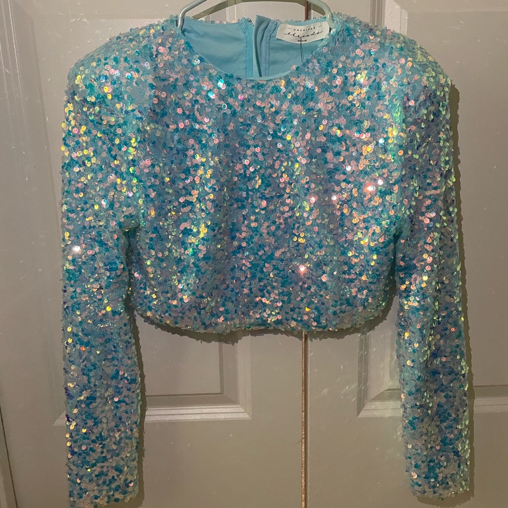 Sequin Crop Top in Medium from American Threads